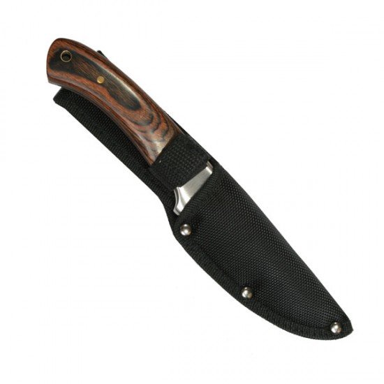 9" Pakkawood Fixed Blade Deluxe Knife & Sheath