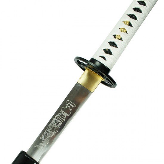 Black & White Katana Sword Hand Forged